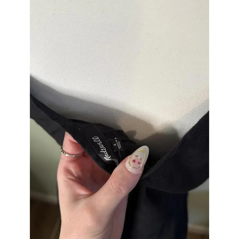 NWT! Madewell Scoopneck Sleeveless Midi Dress in 100% Linen Size 6 - Picture 8 of 9